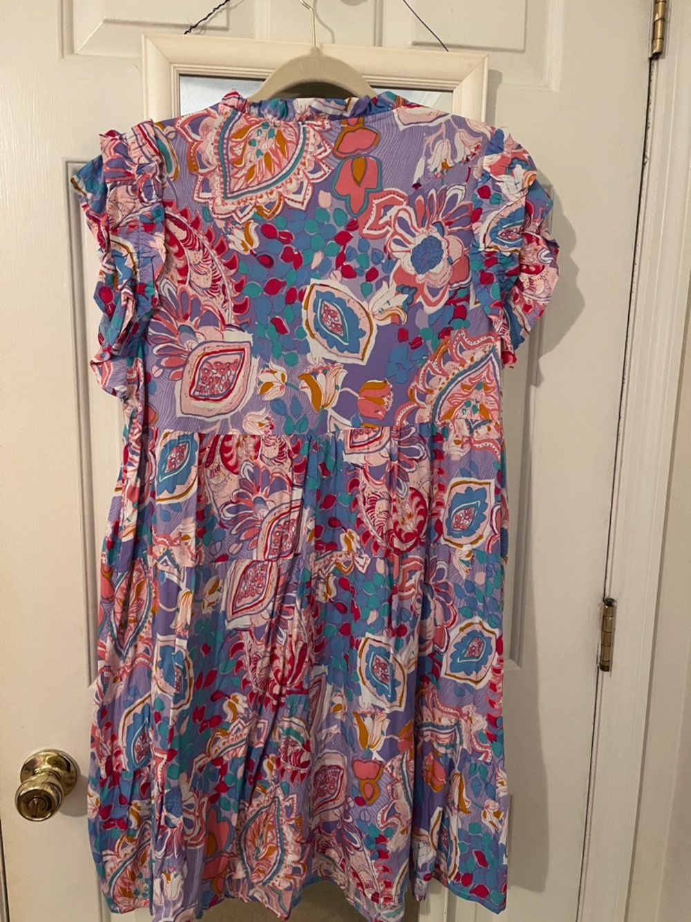 Umgee Lavender Tie-Front Boho Dress new with tags! M - Picture 5 of 6